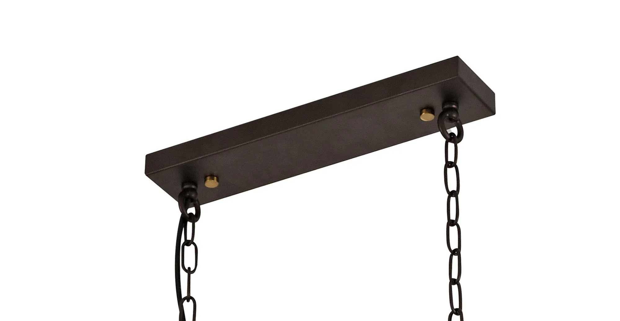 Halo Linear Pendant 6 Light E27, Brown Oxide/Bronze With Clear Glass Shades - Image 2