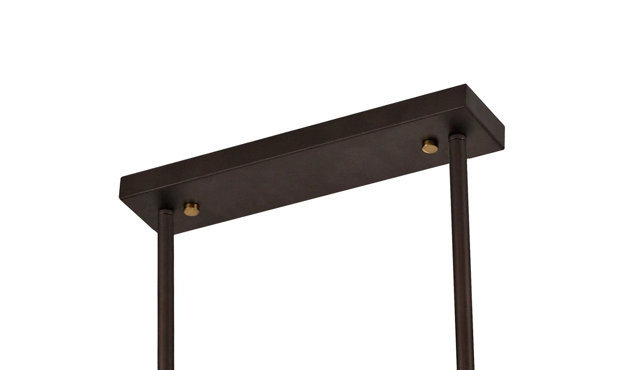 Halo Linear Pendant 6 Light E27, Brown Oxide/Bronze With Clear Glass Shades - Image 3