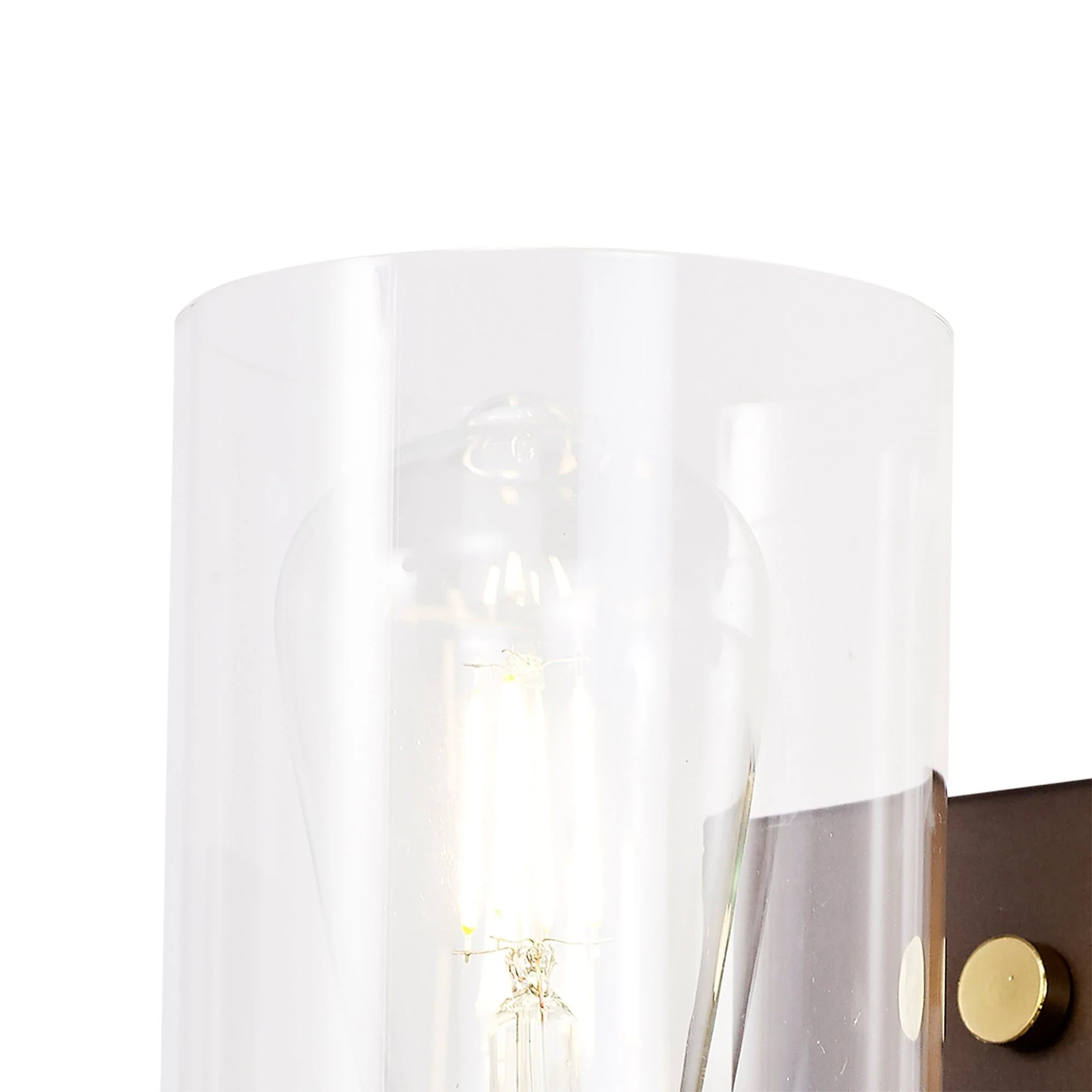Halo Wall Lamp 1/2 Light E27, Brown Oxide/Bronze With Clear Glass Shades - Image 3