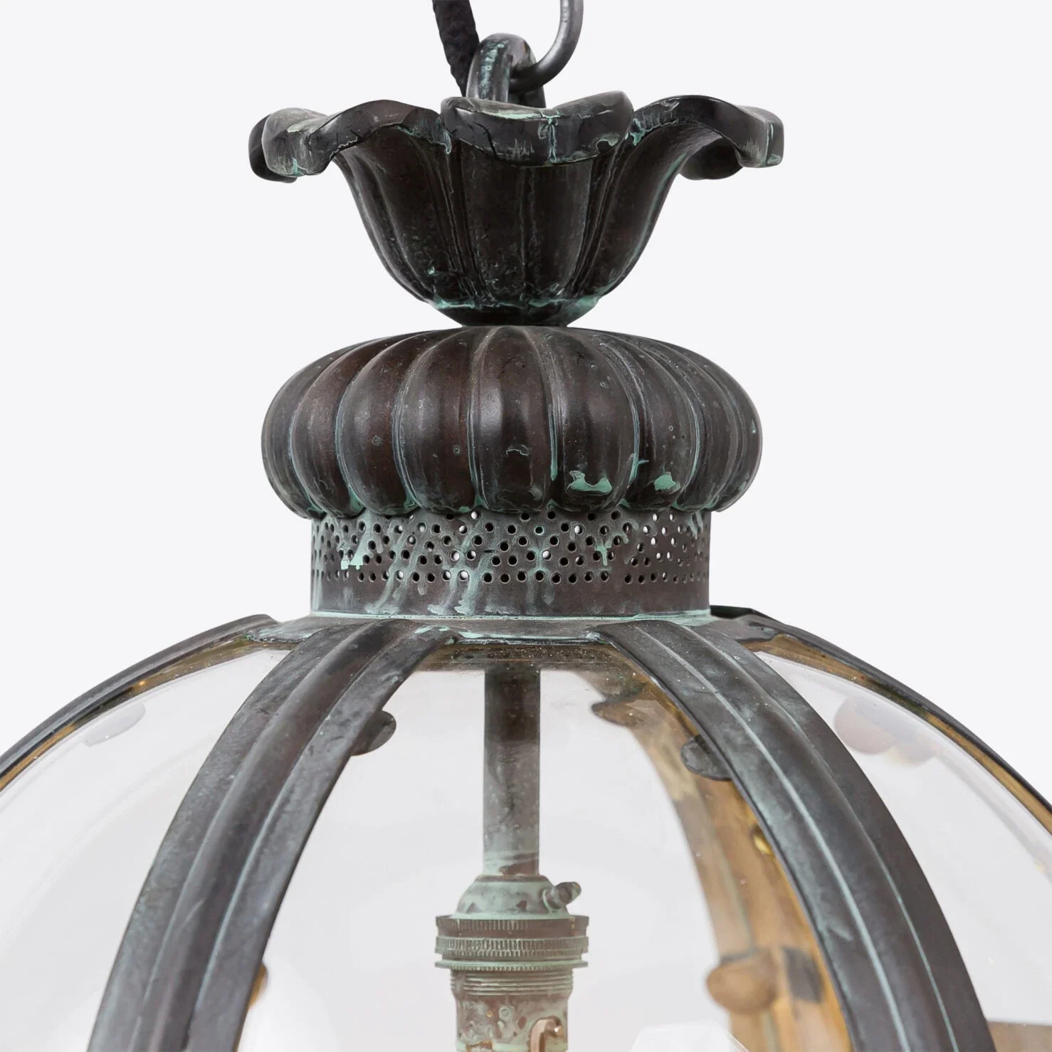 Hampstead Lantern- Verdigris Bronze/ Brass - Image 14