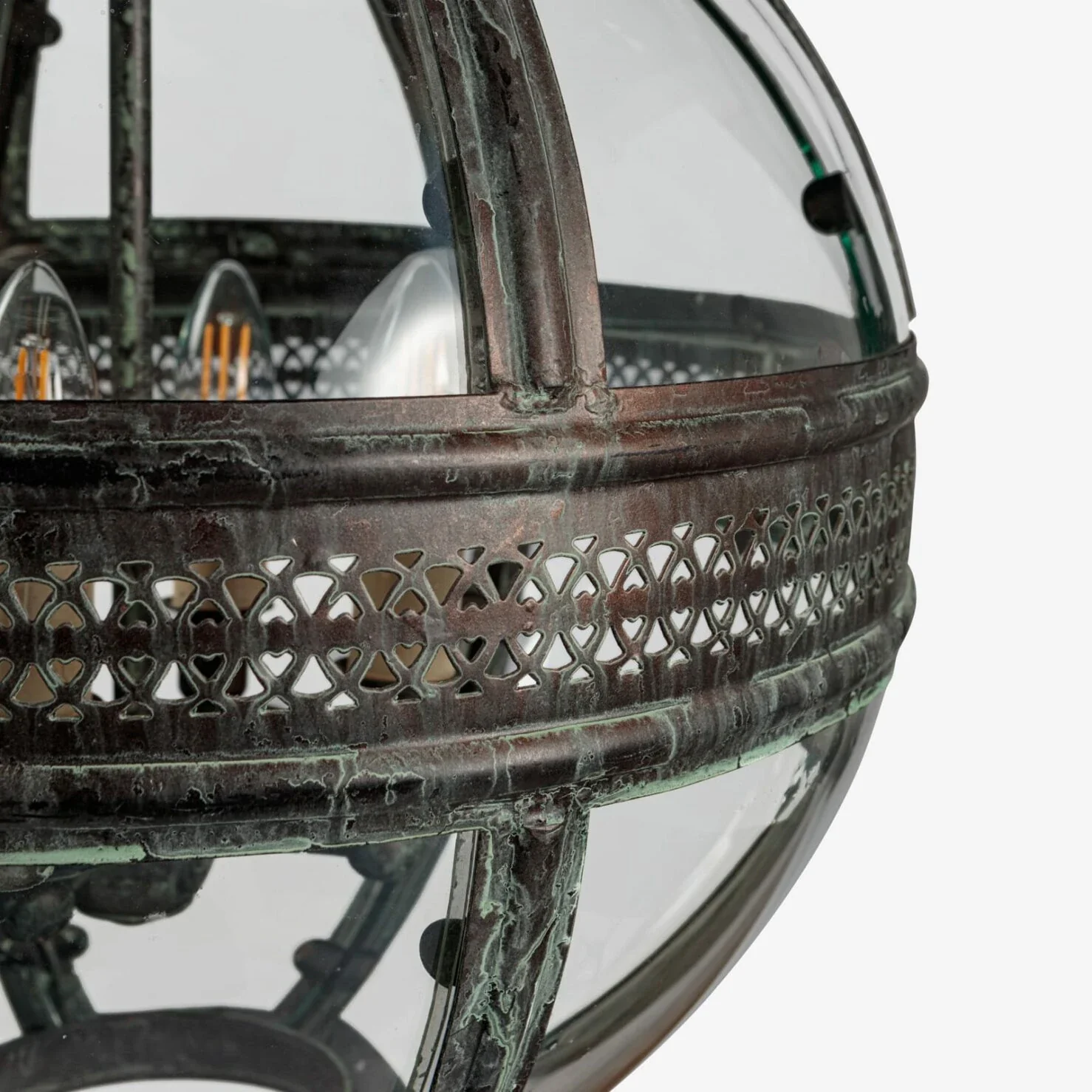 Hampstead Lantern- Verdigris Bronze/ Brass - Image 8