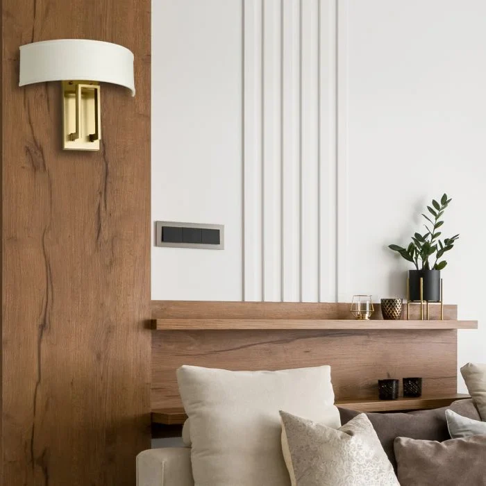 Hampton 2 Light Wall Light  - Brushed Brass/ Antique Nickel - Image 7