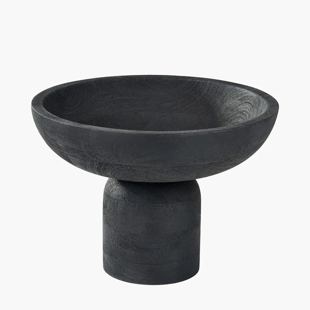 Handcarved Mango Wood Bowl with Raised Base - Image 2