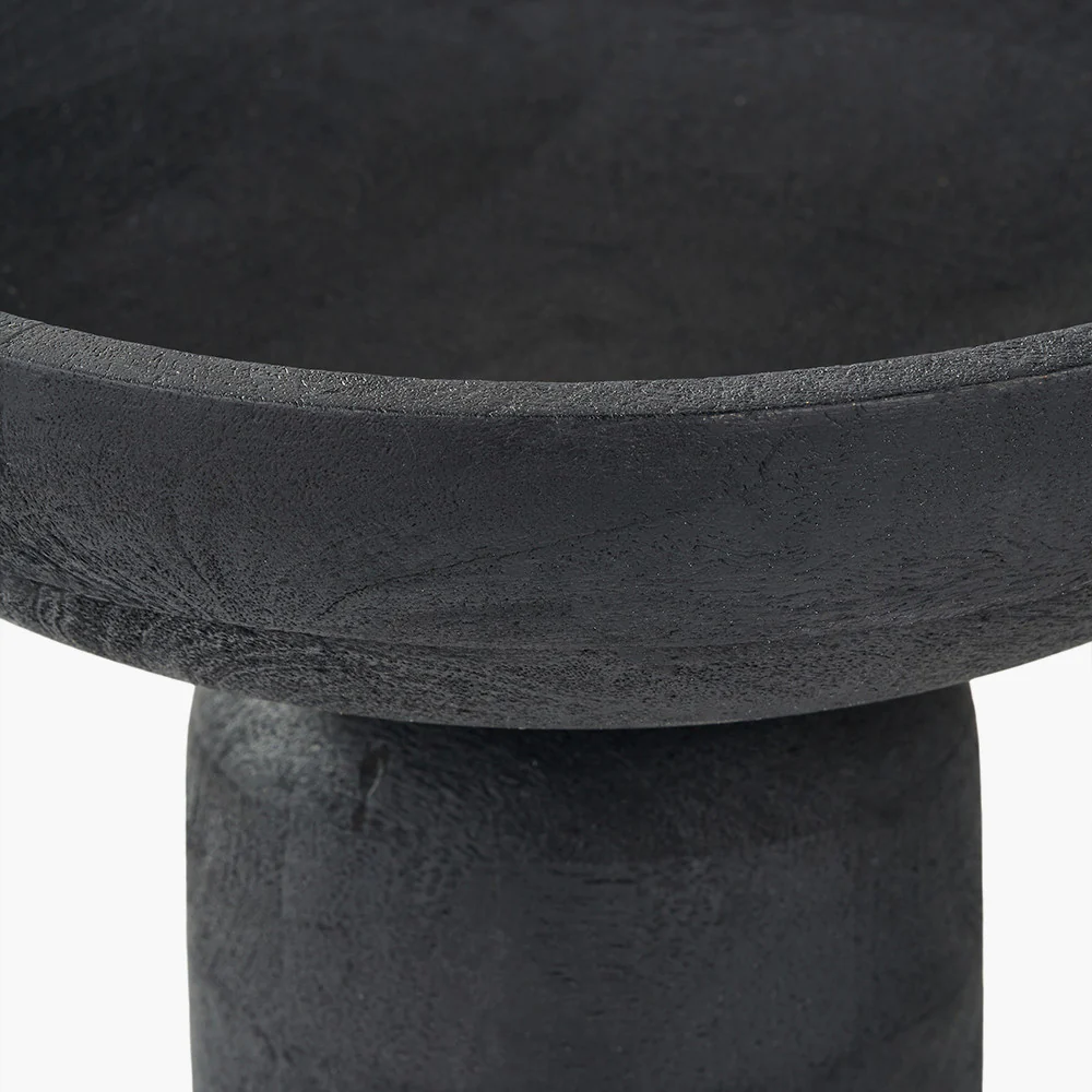 Handcarved Mango Wood Bowl with Raised Base - Image 7