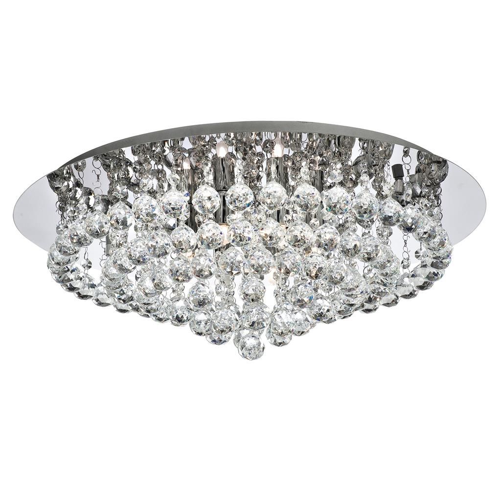 Hanna 6/8Lt Circular Flush Ceiling Light - Chrome/Gold - Image 5