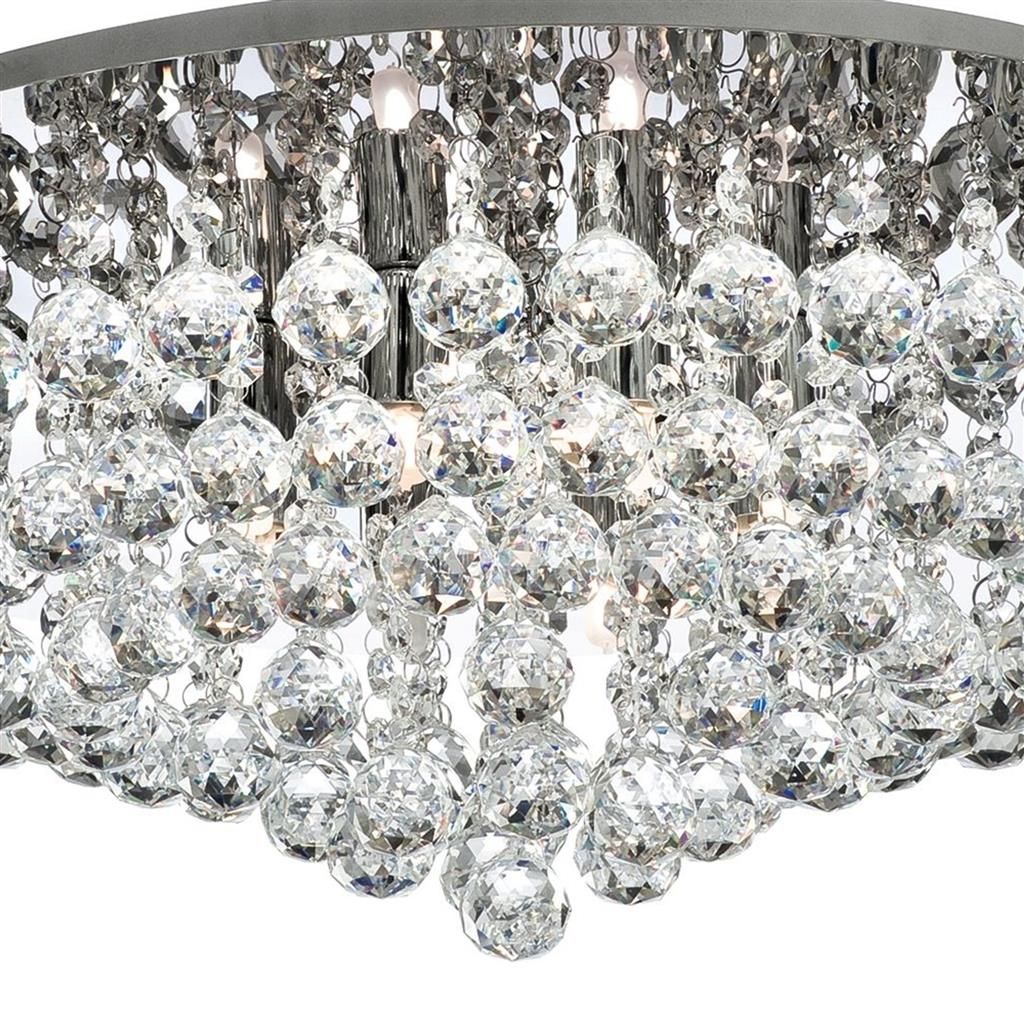 Hanna 6/8Lt Circular Flush Ceiling Light - Chrome/Gold - Image 6