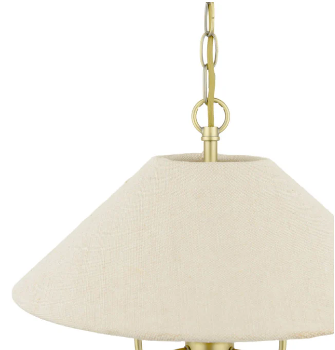 Harland 3/5 Light Pendant Matt Antique Brass With Shade - Image 2