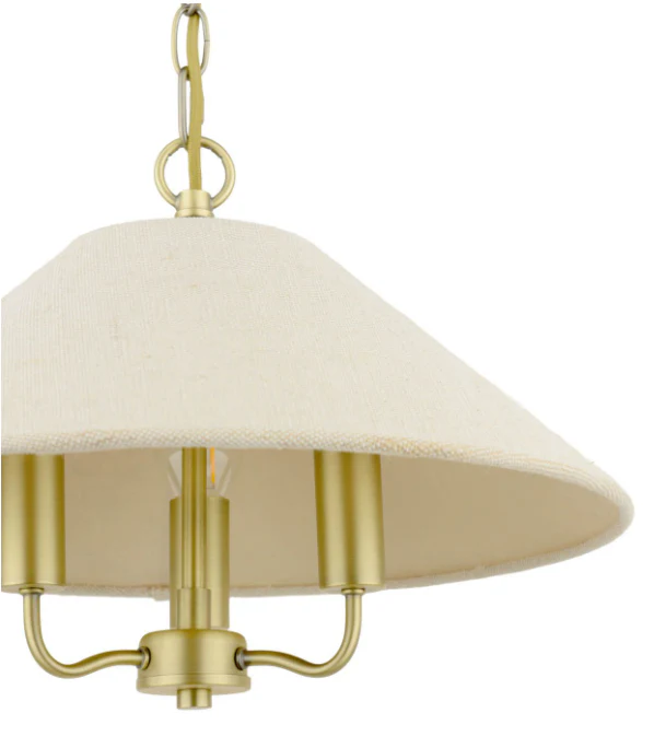 Harland 3/5 Light Pendant Matt Antique Brass With Shade - Image 3