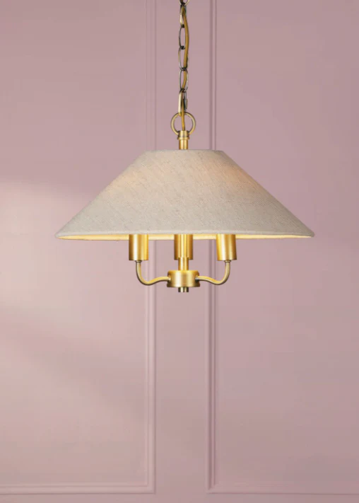 Harland 3/5 Light Pendant Matt Antique Brass With Shade - Image 5