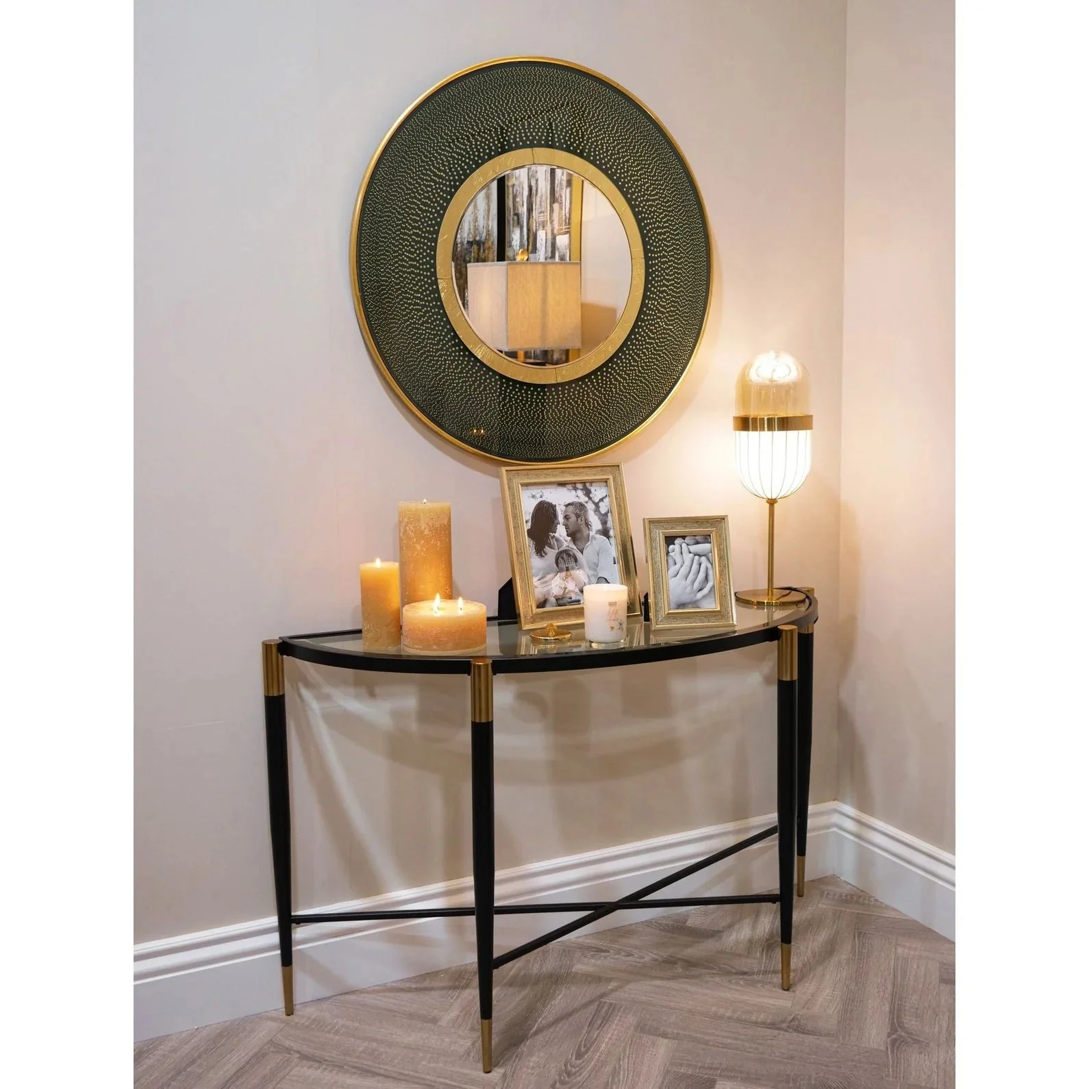 Harlinne Console Table - Smooth Black Finish - Image 2