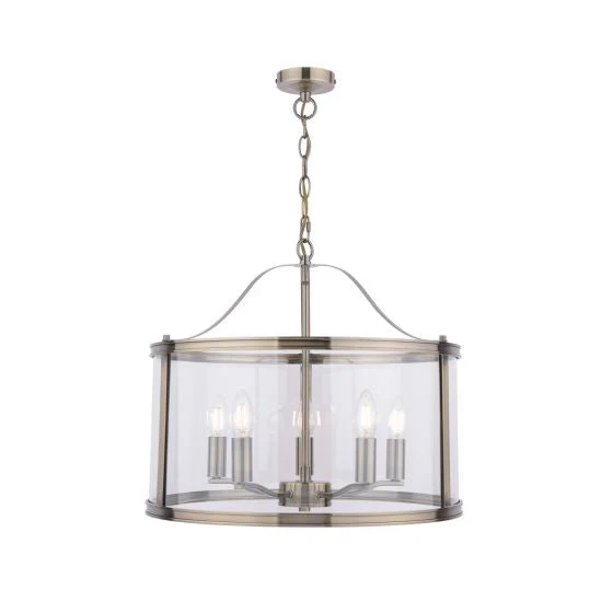 Harrington 3/5 Light Pendant Matt Black and Glass - Image 14