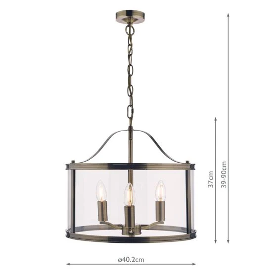 Harrington 3/5 Light Pendant Matt Black and Glass - Image 15