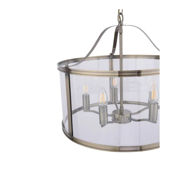 Harrington 3/5 Light Pendant Matt Black and Glass - Image 16