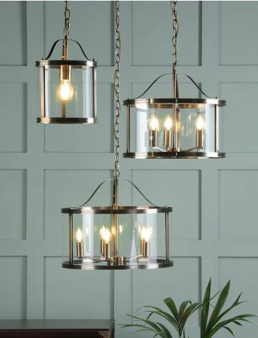Harrington 3/5 Light Pendant Matt Black and Glass - Image 17