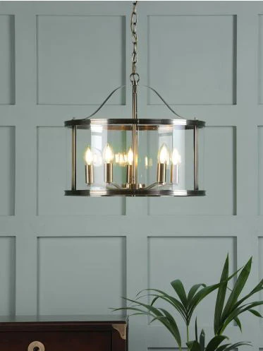 Harrington 3/5 Light Pendant Matt Black and Glass - Image 18