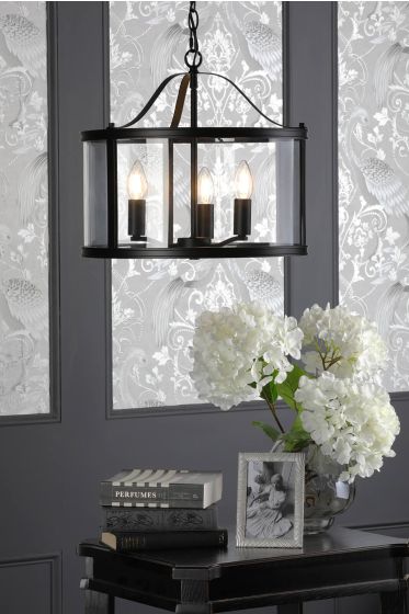 Harrington 3/5 Light Pendant Matt Black and Glass - Image 21
