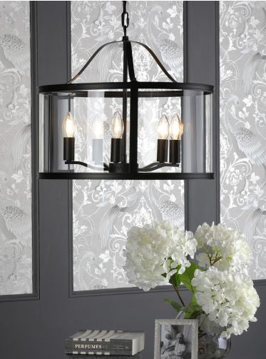 Harrington 3/5 Light Pendant Matt Black and Glass - Image 23