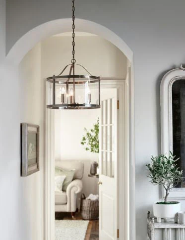 Harrington 3/5 Light Pendant Matt Black and Glass - Image 7
