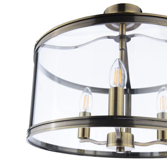 Harrington 3 Light Semi-Flush- Various Finishes - Image 5
