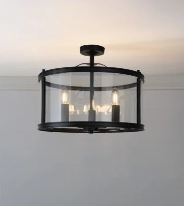 Harrington 3 Light Semi-Flush- Various Finishes - Image 7