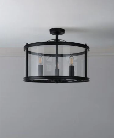 Harrington 3 Light Semi-Flush- Various Finishes - Image 8