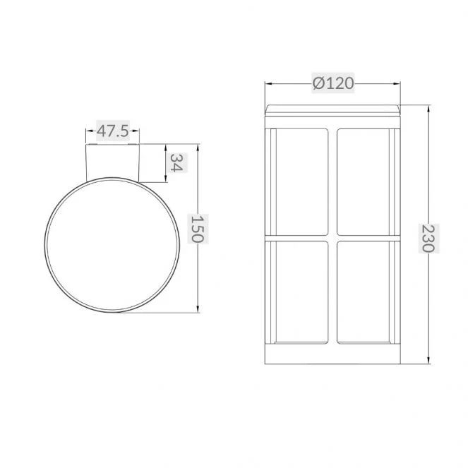 Harrington IP54 Anthracite Wall Light - Image 2