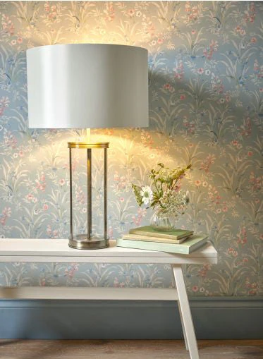 Harrington Small Table Lamp Antique Brass and Glass With Shade - Image 17