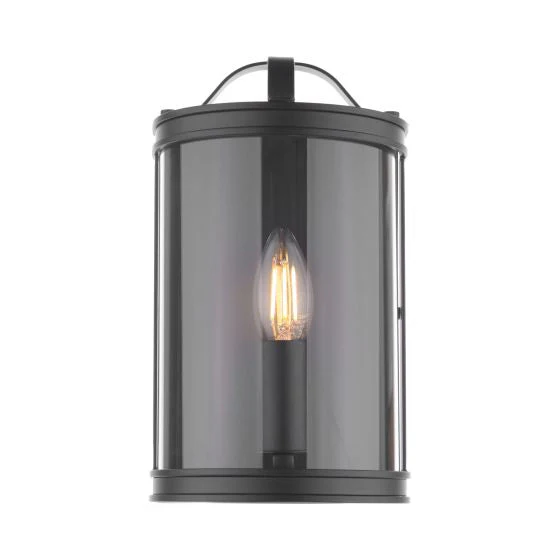 Harrington Wall Light Matt Black/ Antique Brass/ Polished Nickel and Glass - Image 5