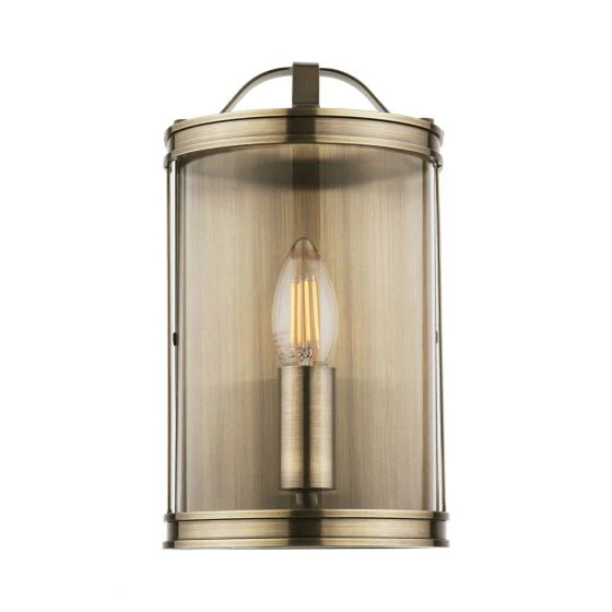 Harrington Wall Light Matt Black/ Antique Brass/ Polished Nickel and Glass - Image 8