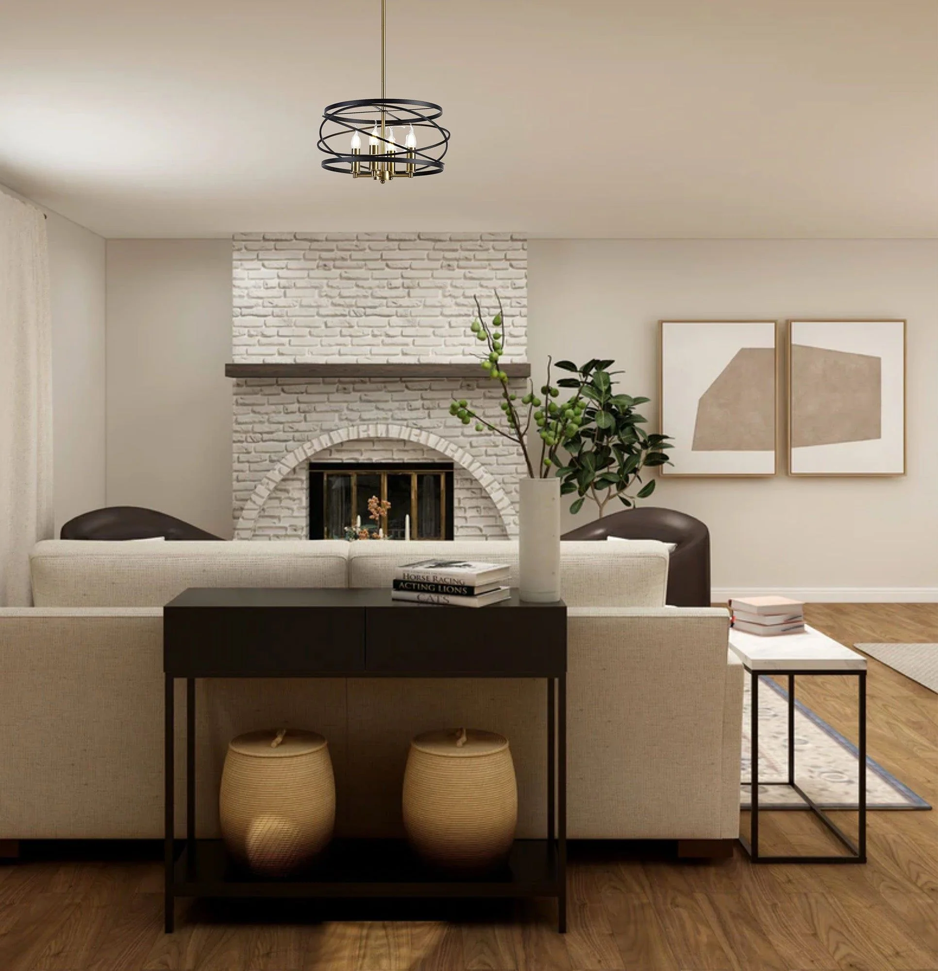 Harrison 4Lt Pendant - Graphite & Satin Nickel / Black & Satin Gold - Image 7