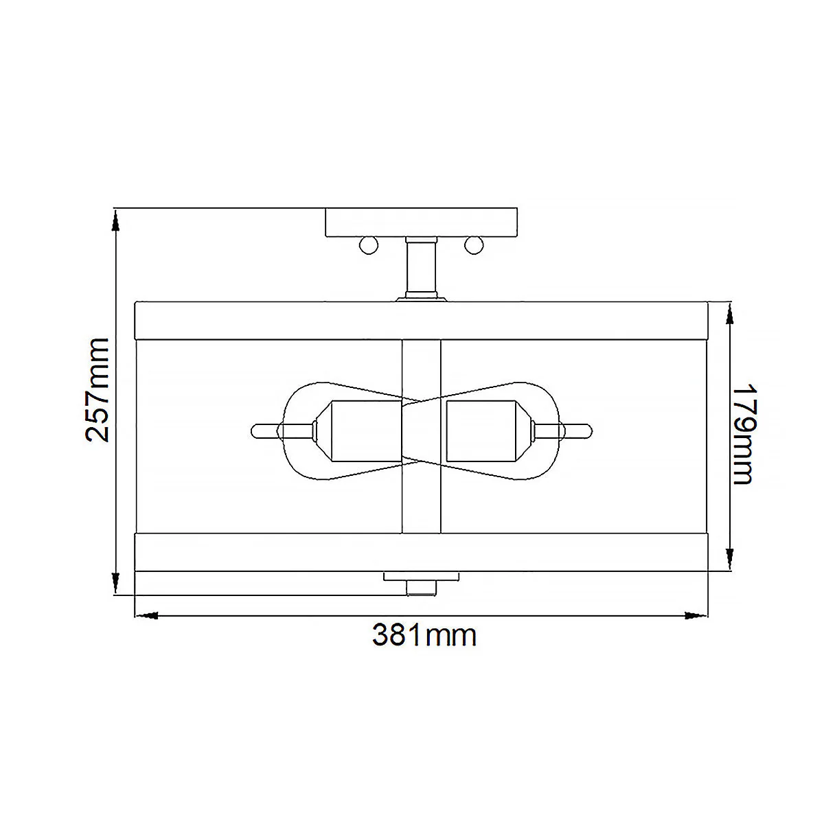Harrow 2 Light Semi-Flush - Polished Nickel - Image 5