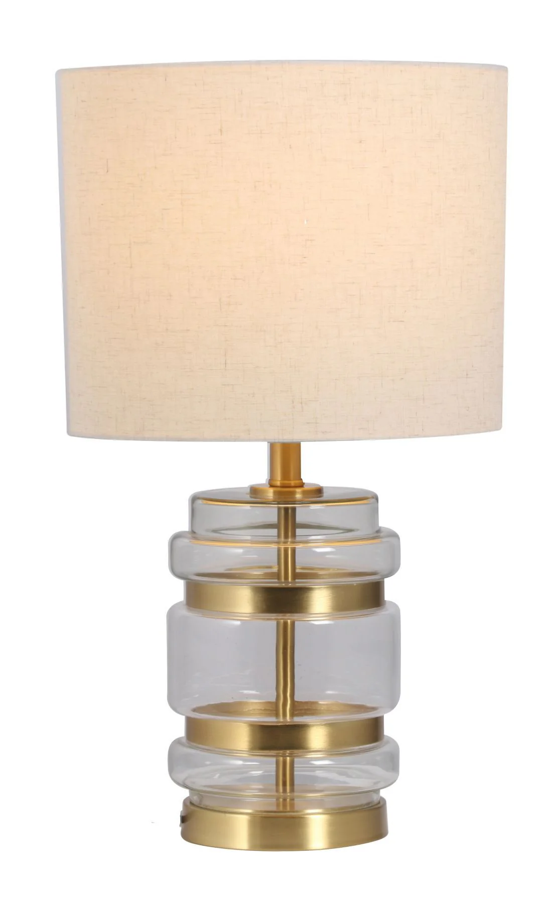 Hartley Table Lamp with Shade - Satin Brass/Satin Chrome Finish IP20 - Image 2