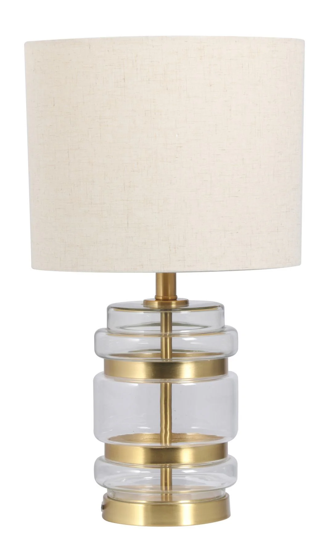 Hartley Table Lamp with Shade - Satin Brass/Satin Chrome Finish IP20 - Image 3