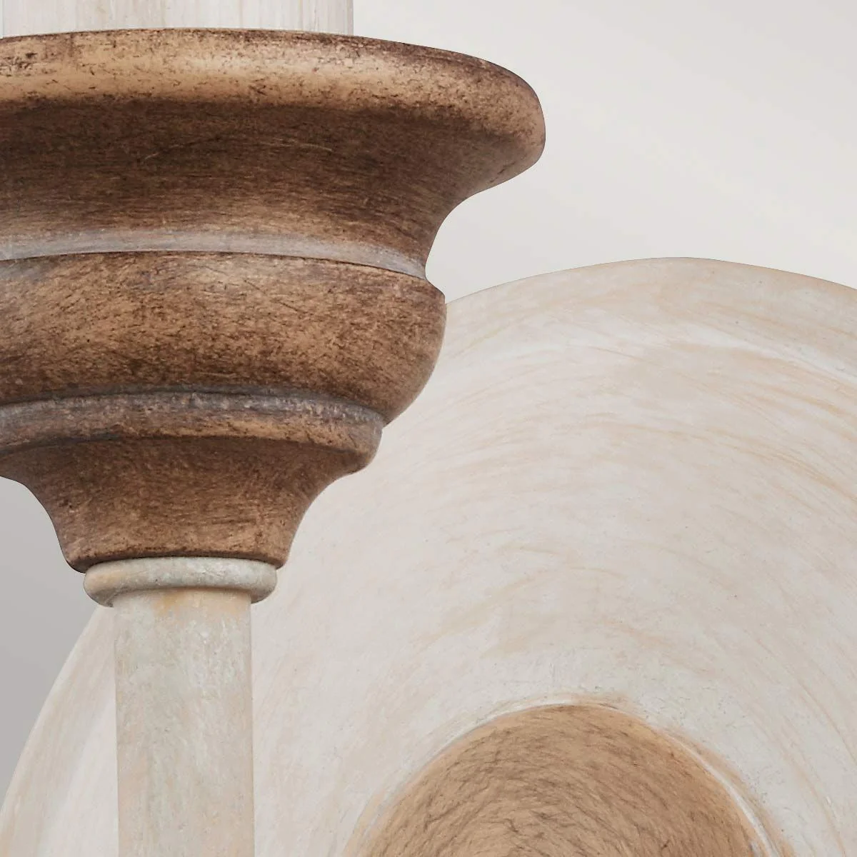 Hartsville 1 Light Wall Light - Chalk Washed/Beachwood IP20 E14 - Image 2