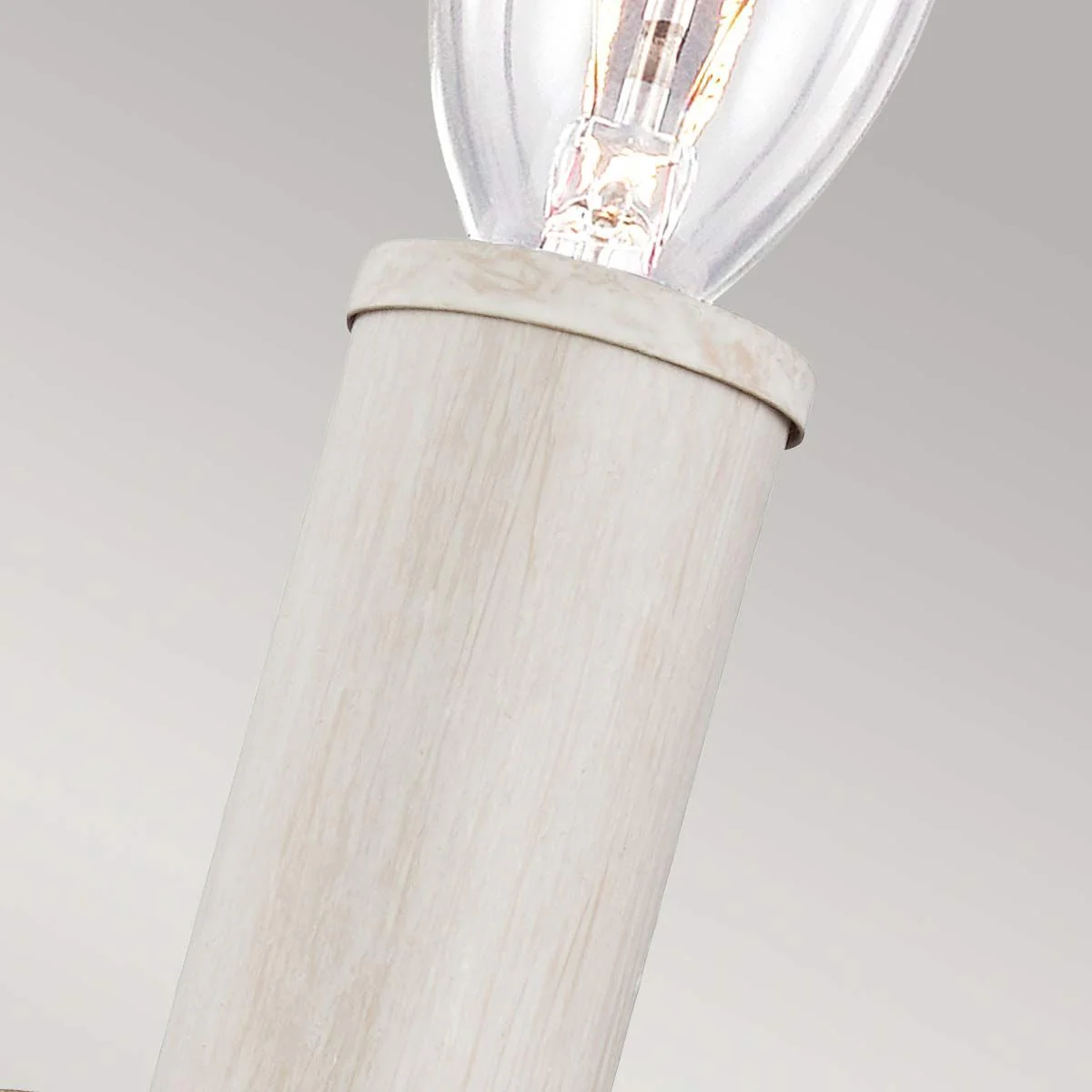 Hartsville 1 Light Wall Light - Chalk Washed/Beachwood IP20 E14 - Image 3