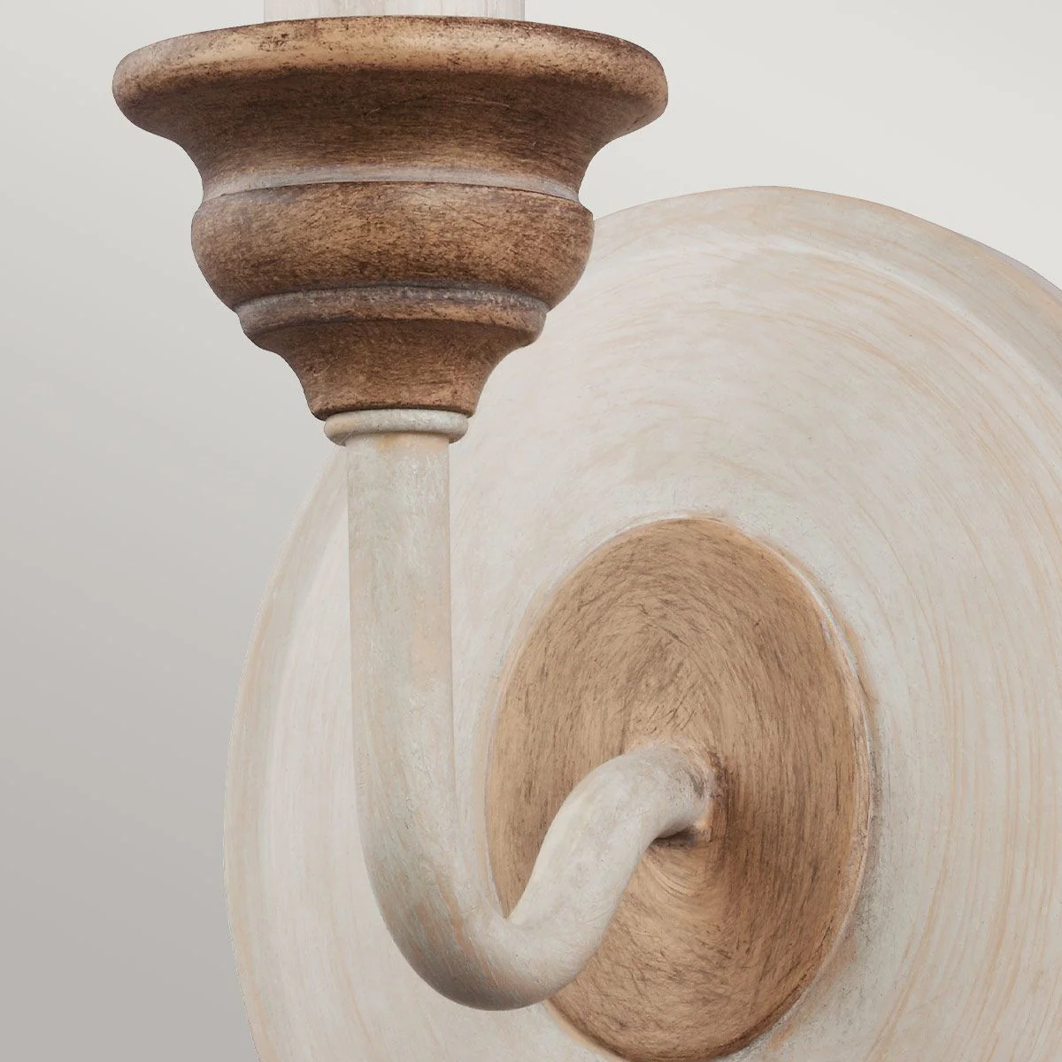 Hartsville 1 Light Wall Light - Chalk Washed/Beachwood IP20 E14 - Image 5