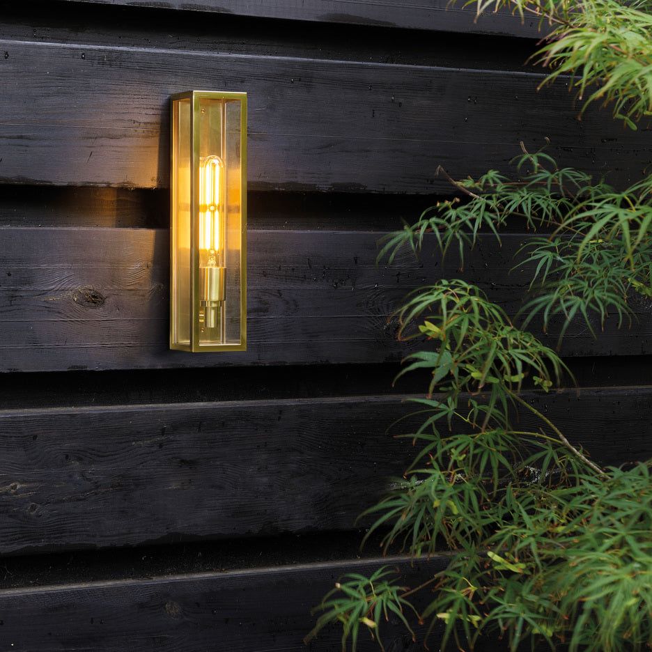 Harvard Wall IP44 - Natural Brass/Textured Black - Image 6