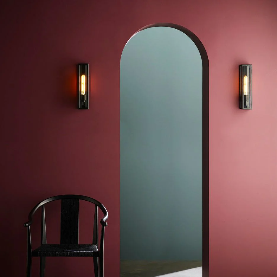 Harvard Wall IP44 - Natural Brass/Textured Black - Image 7