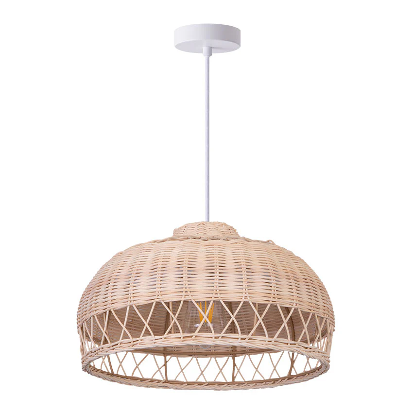 Harvest Rattan Pendant- Black/ Beige Rattan Finishes - Image 2