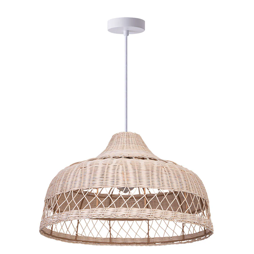 Harvest Rattan Pendant- Black/ Beige Rattan Finishes - Image 3