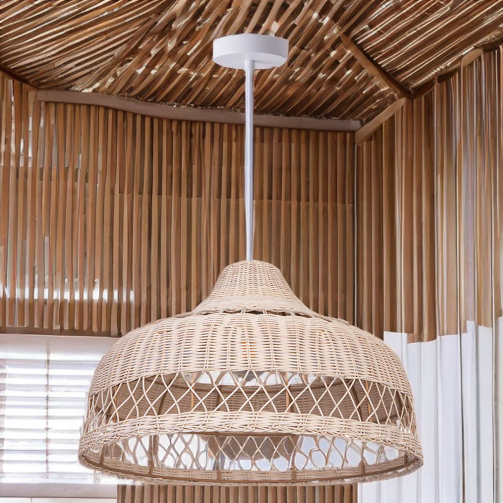 Harvest Rattan Pendant- Black/ Beige Rattan Finishes - Image 6