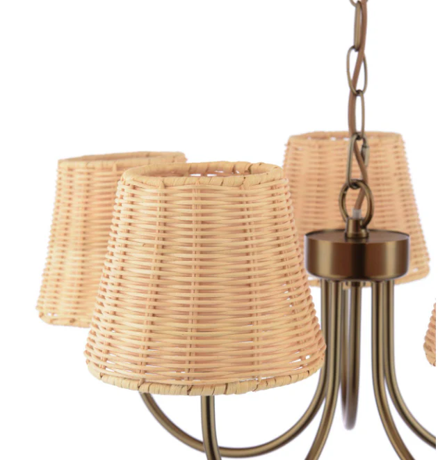 Hasfield 3/5 Light Semi-Flush Satin Bronze With Shade - Image 7