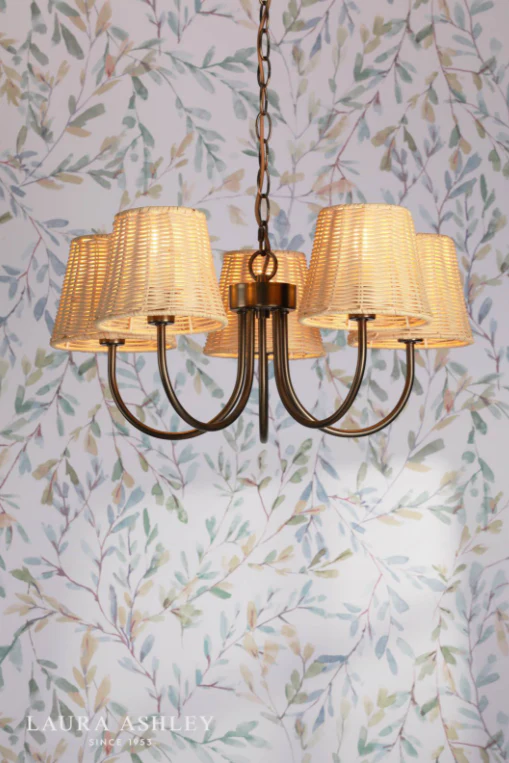 Hasfield 3/5 Light Semi-Flush Satin Bronze With Shade - Image 8