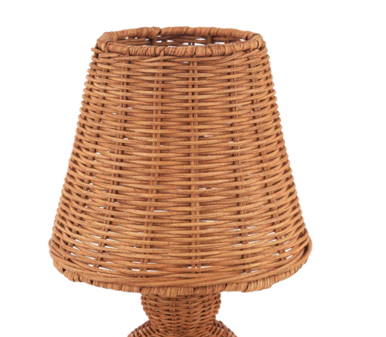 Hasfield Rechargeable Table Lamp Natural Rattan With Shade LED - Image 2