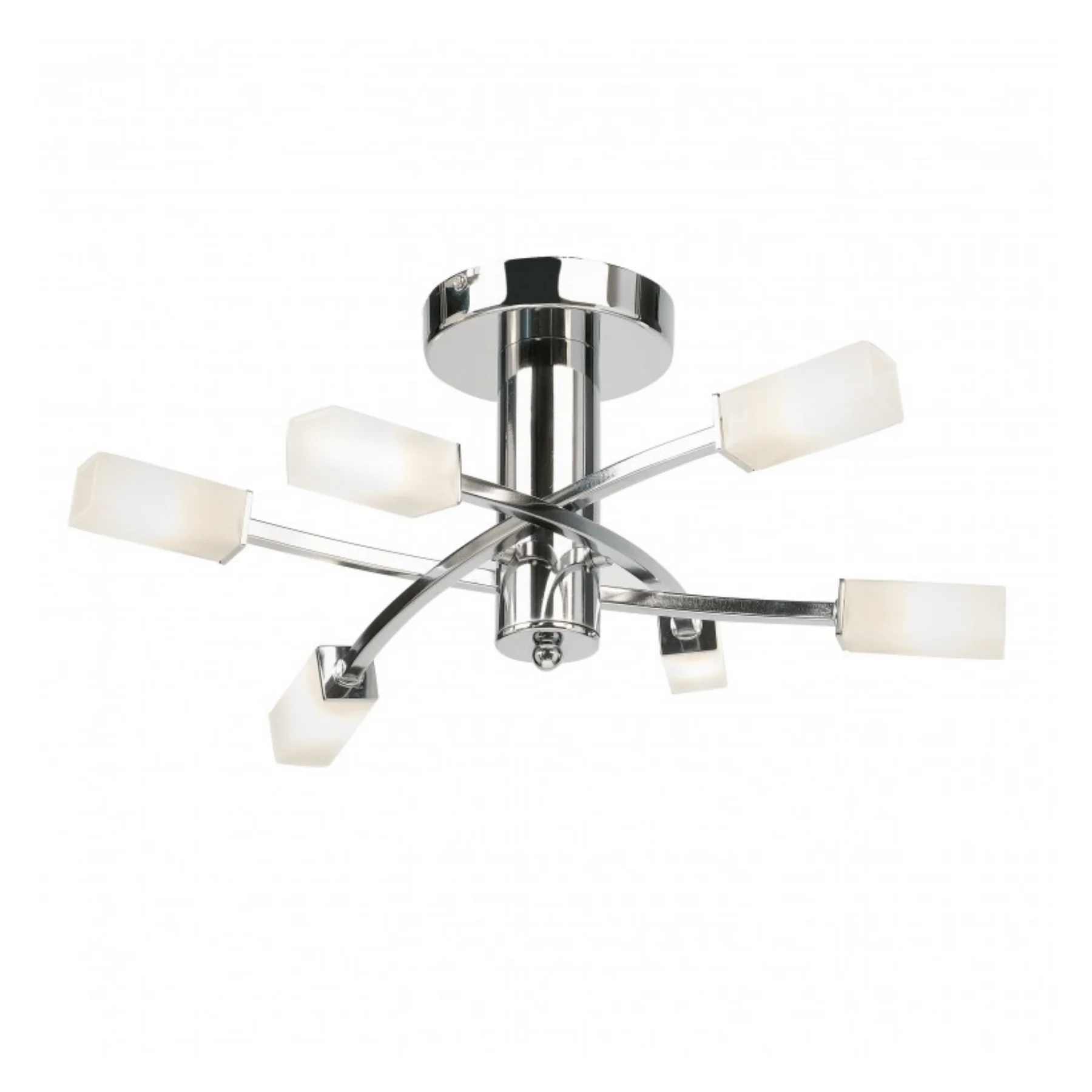 Havana 3/6Lt Semi Flush Ceiling Lamp - Chrome - Image 2