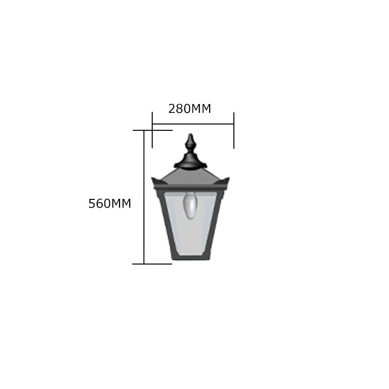 Hawksburn 1Lt Outdoor Wall Lamp - Cast Iron - Image 14