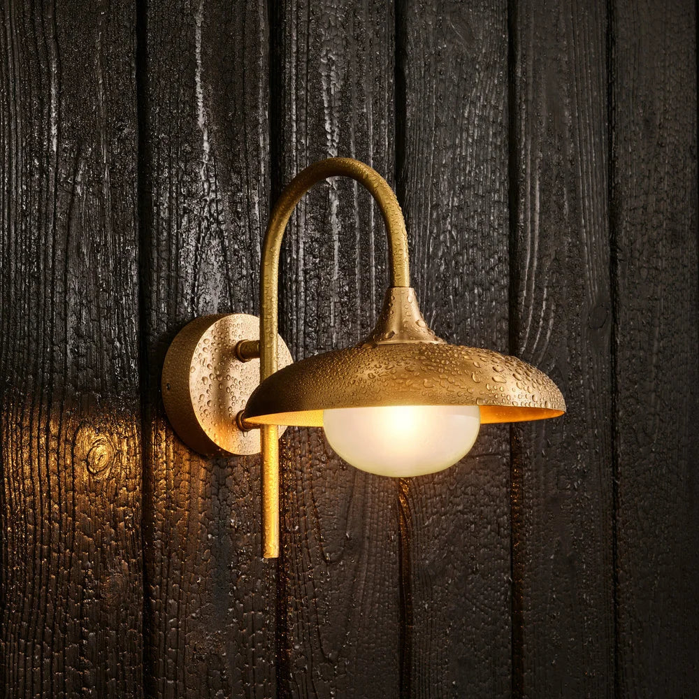 Hayle Outdoor & Bathroom Wall Light - Brass - Image 3