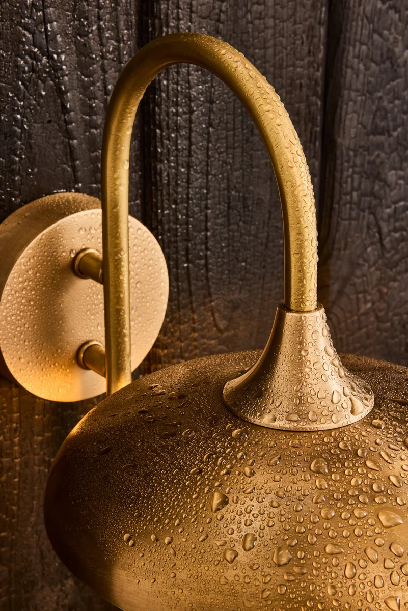 Hayle Outdoor & Bathroom Wall Light - Brass - Image 4