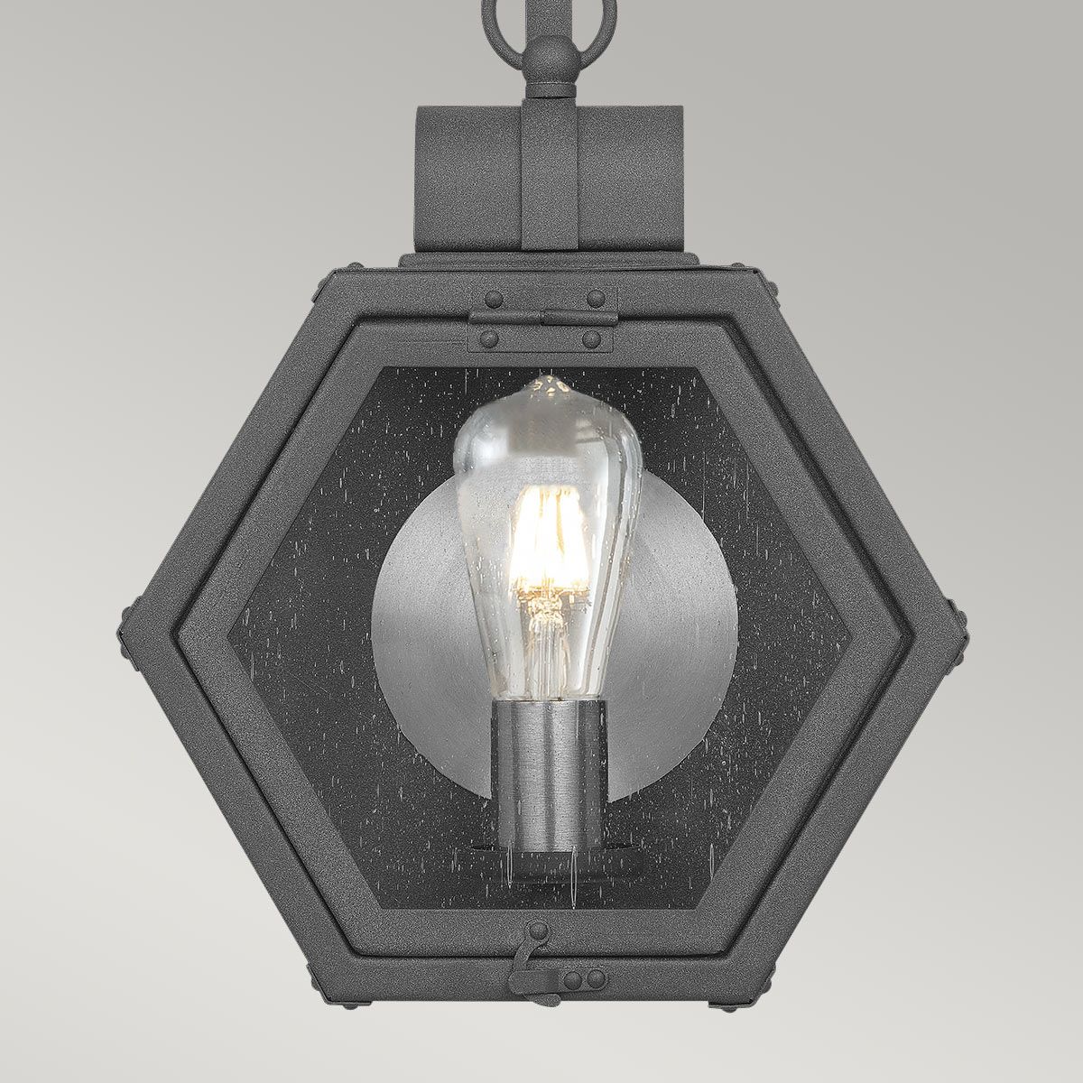 Heath 1 Light Small/Medium Outdoor Wall Lantern - Burnished Bronze/Black E27 IP44 - Image 11