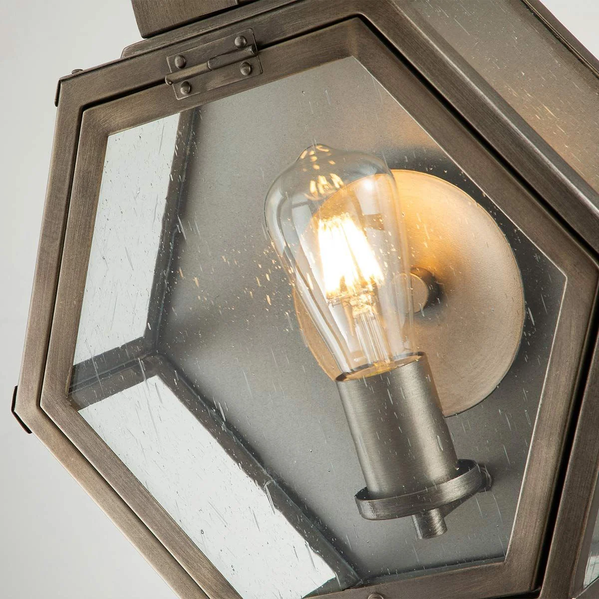 Heath 1 Light Small/Medium Outdoor Wall Lantern - Burnished Bronze/Black E27 IP44 - Image 14